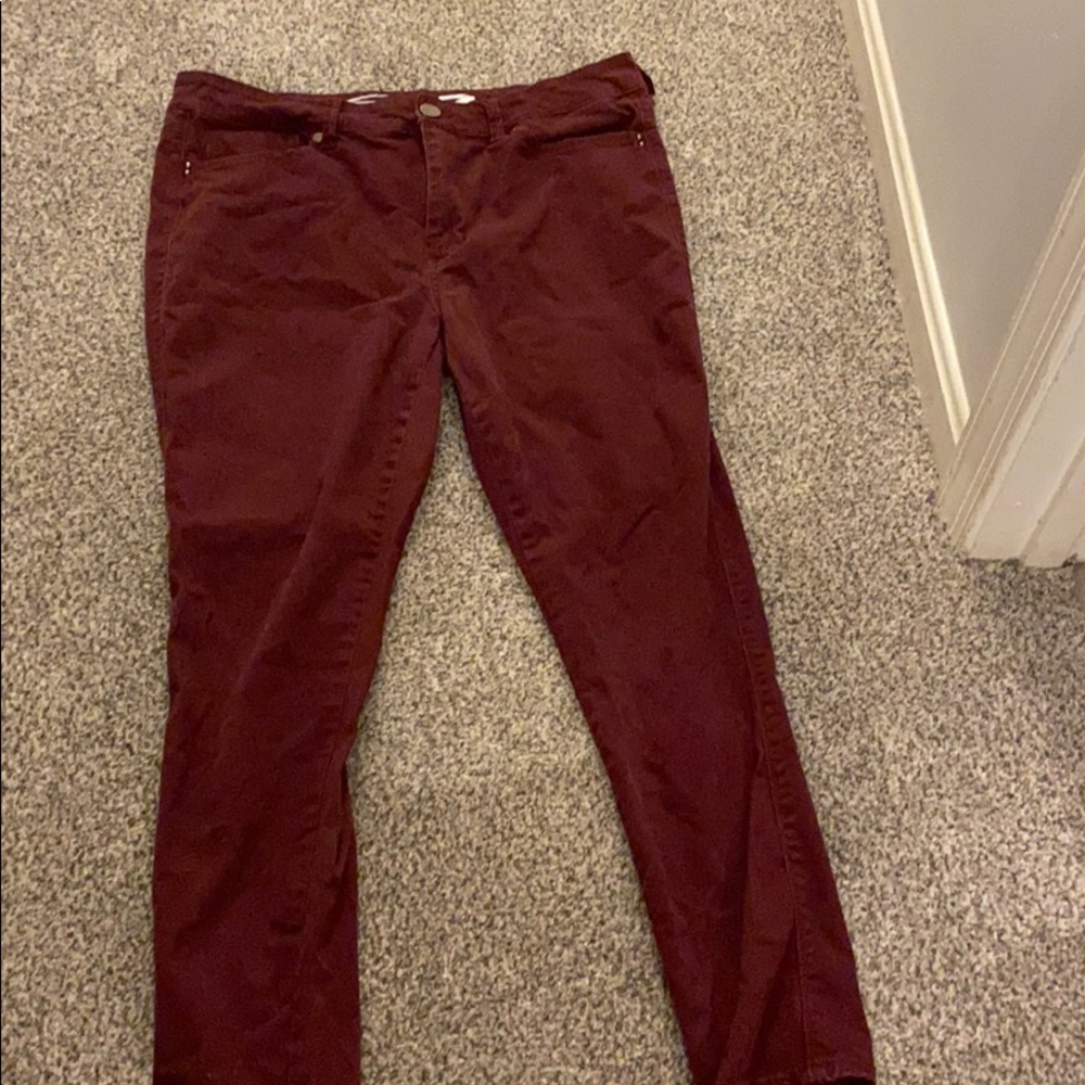 Maroon jeans